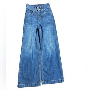 Cruel Denim Classic Blue Wide-Leg Ladies High Rise denim Jeans
